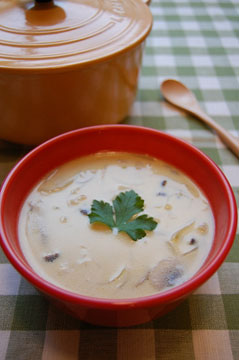 キノコの豆乳スープのレシピ